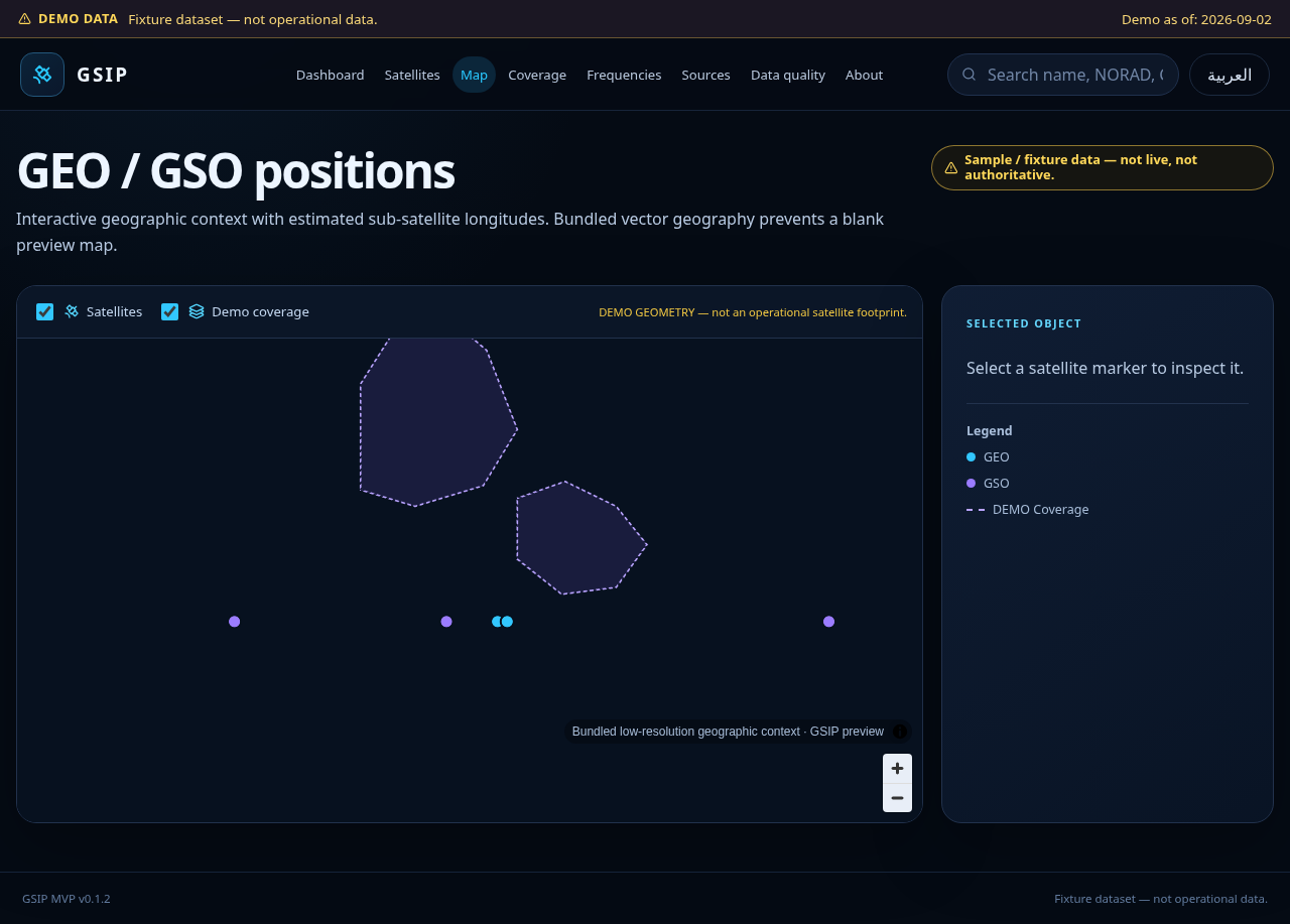 GSIP map page screenshot